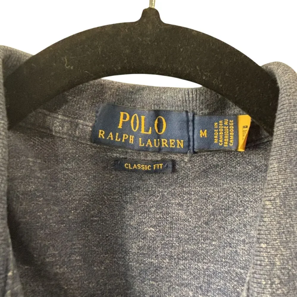 Polo Ralph Lauren Mens Classic Fit Mesh Polo Shirt Navy Blue Embroidered Logo